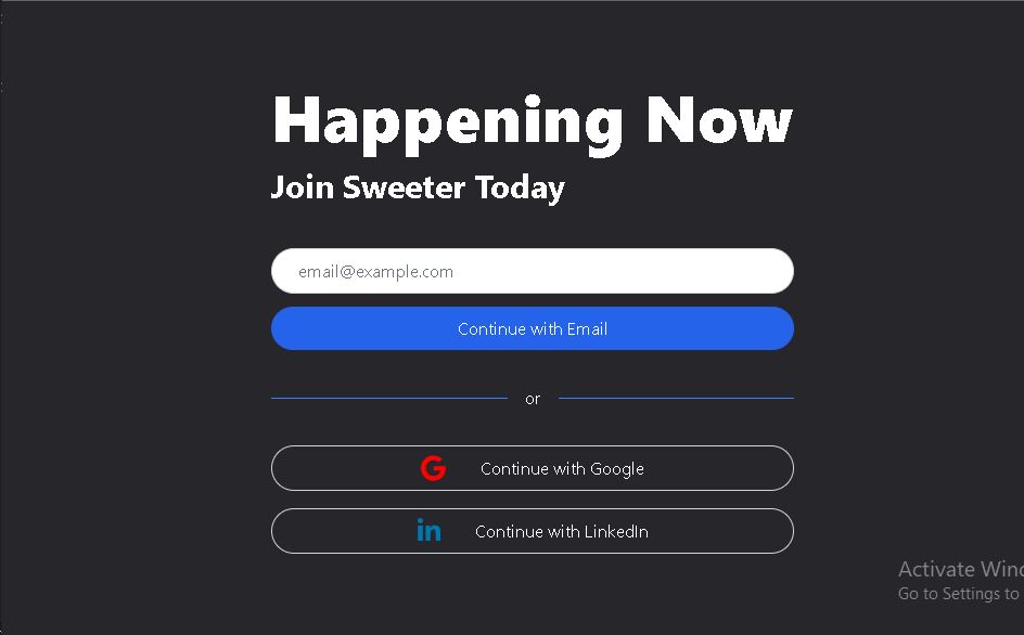 Sweeter app oAuth usage